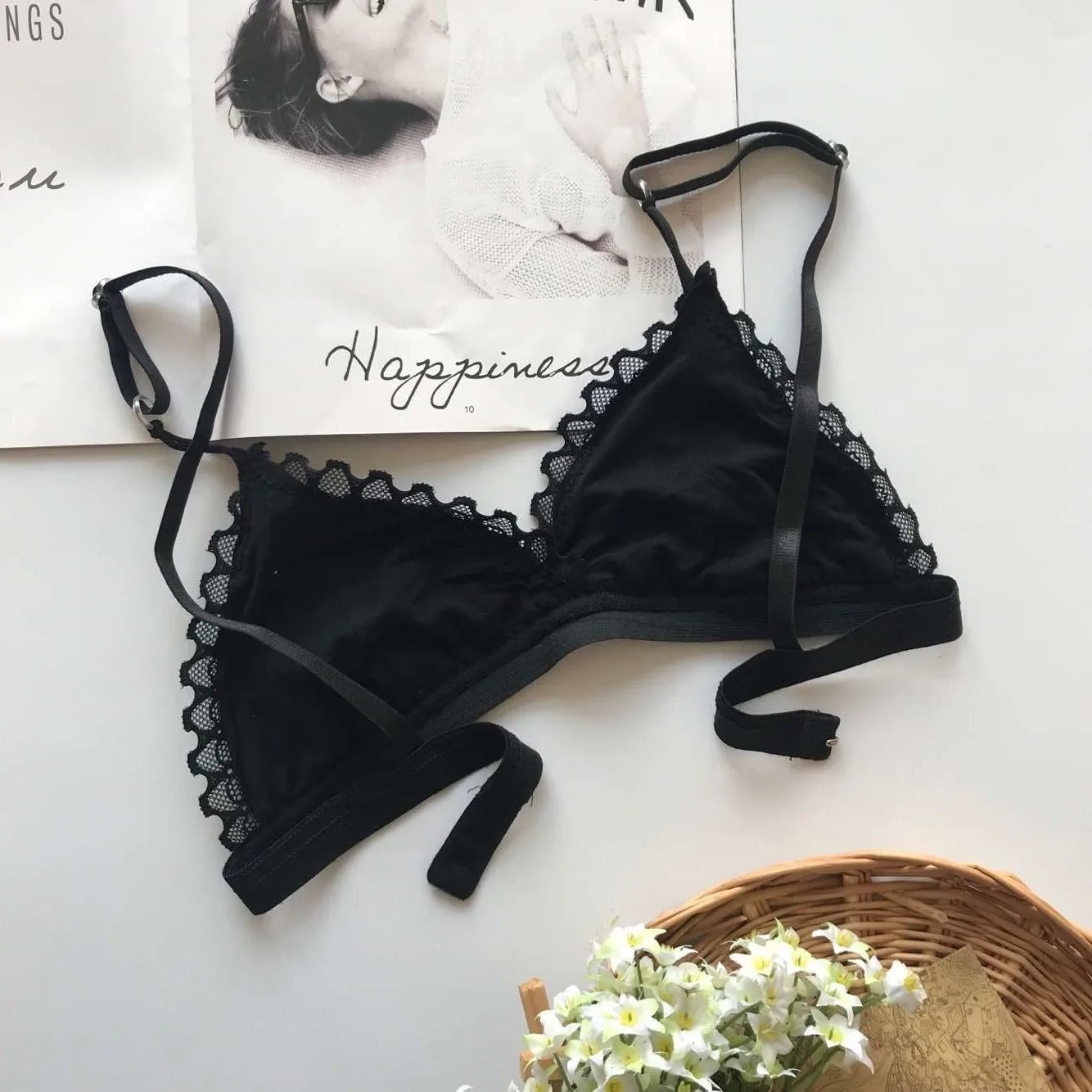 Sutiã Sexy Transparente Bralette Oco