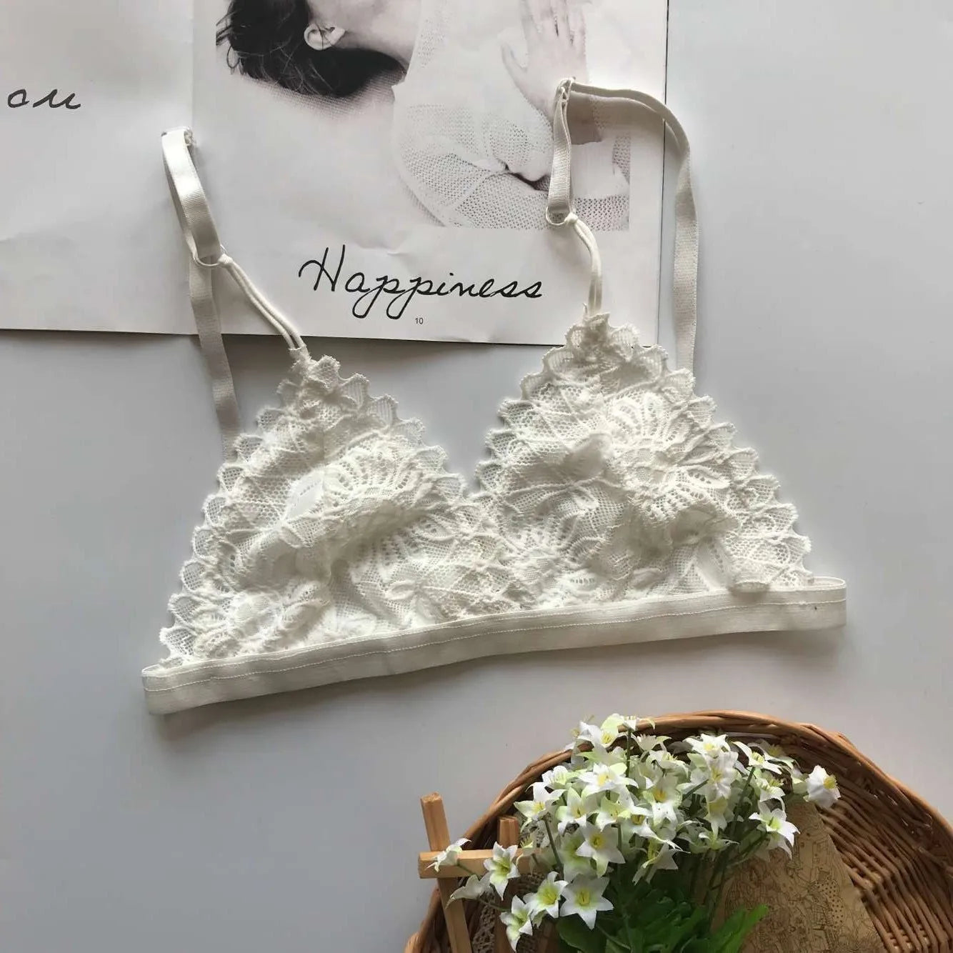 Sutiã Sexy Transparente Bralette Oco