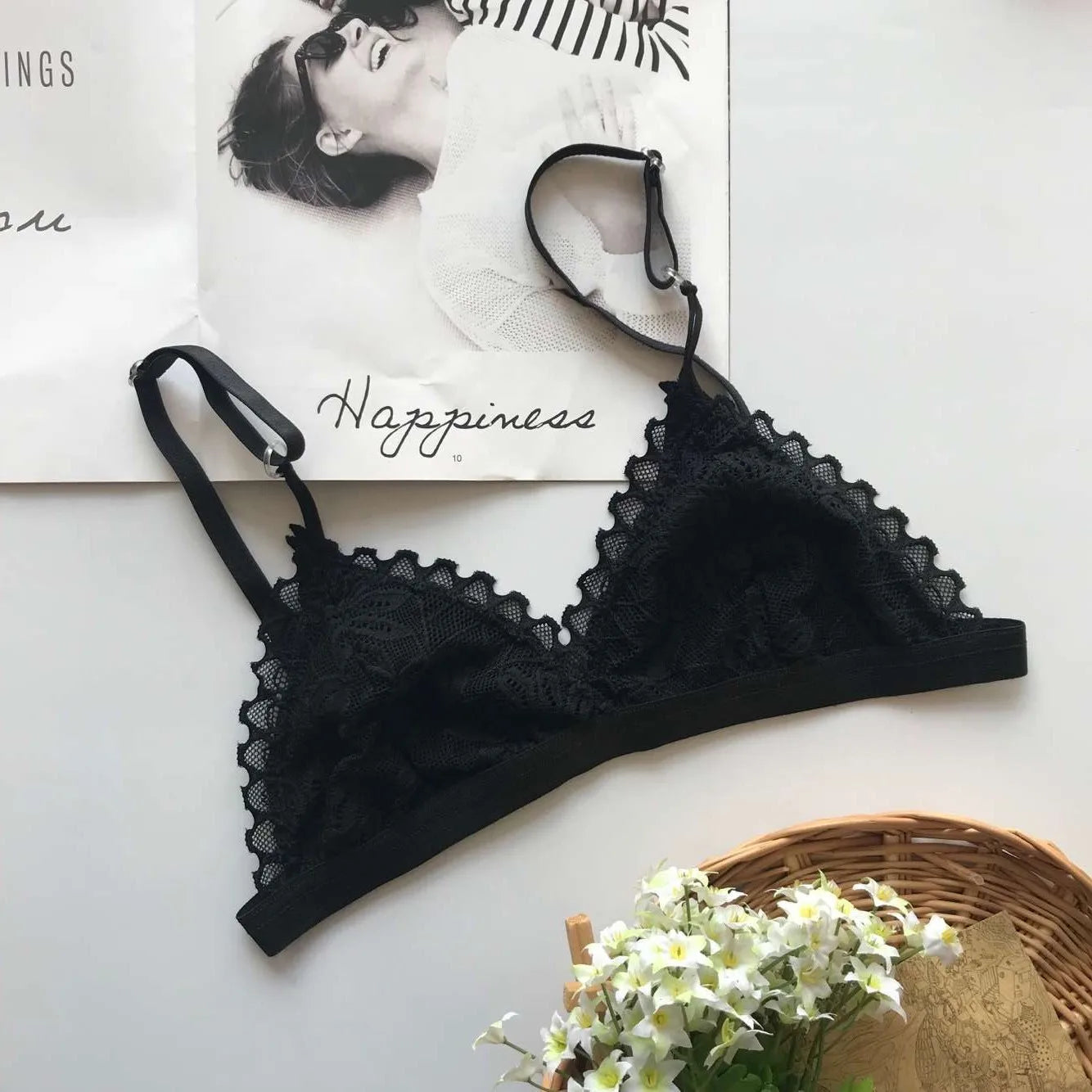 Sutiã Sexy Transparente Bralette Oco