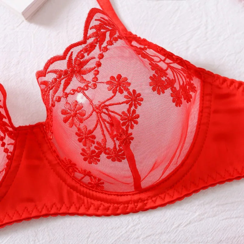 Toucheart conjunto de 4 peças bordado retalhos sexy corpo-shaping lingerie para mulheres liga dura cinto sutiã de renda senhoras sexy roupa interior
