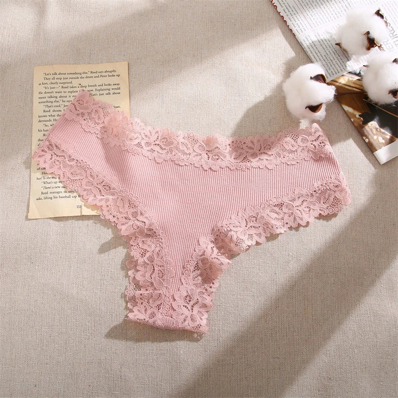 Calcinha Sexy de Algodão Floral 5 Peças