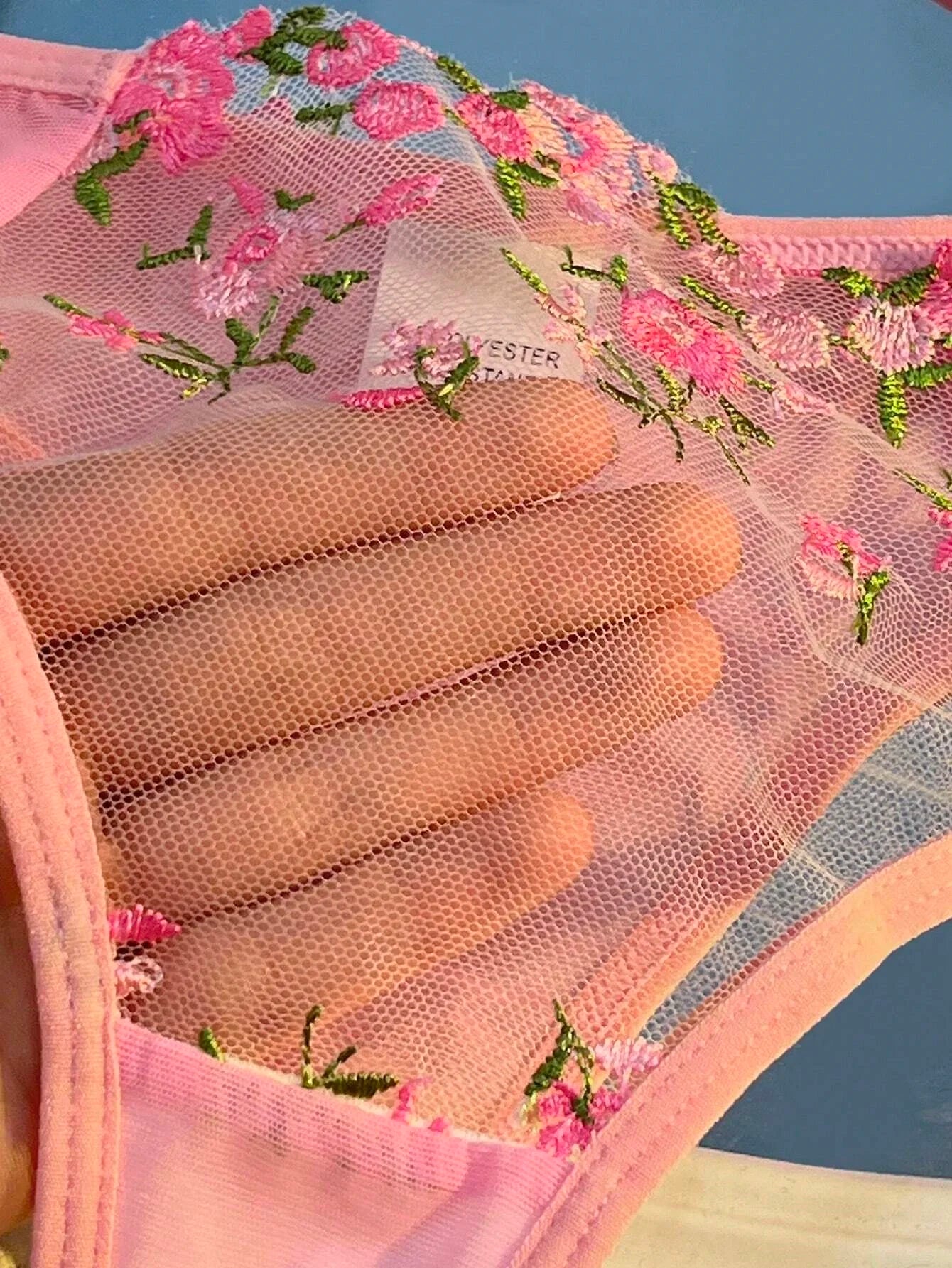 Lingerie Charmosa Floral Bordada 2 Peças