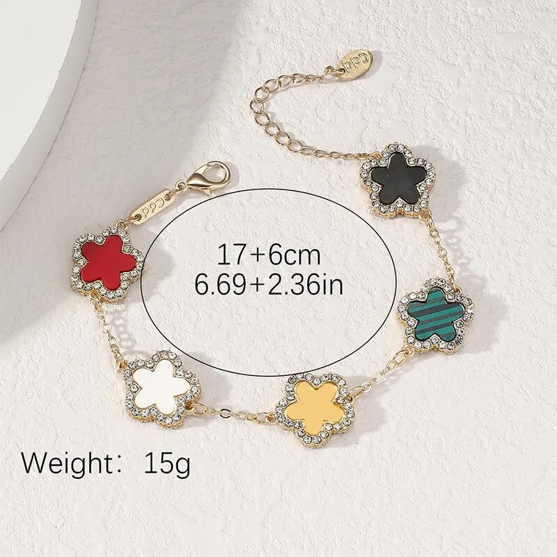Pulseira Feminina Zircônia Cúbica em Flor