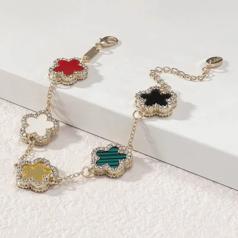 Pulseira Feminina Zircônia Cúbica em Flor