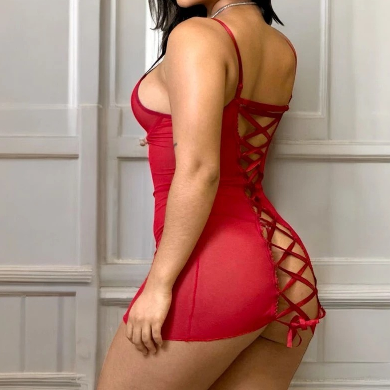 Camisola Fascínio Transparente Trançado