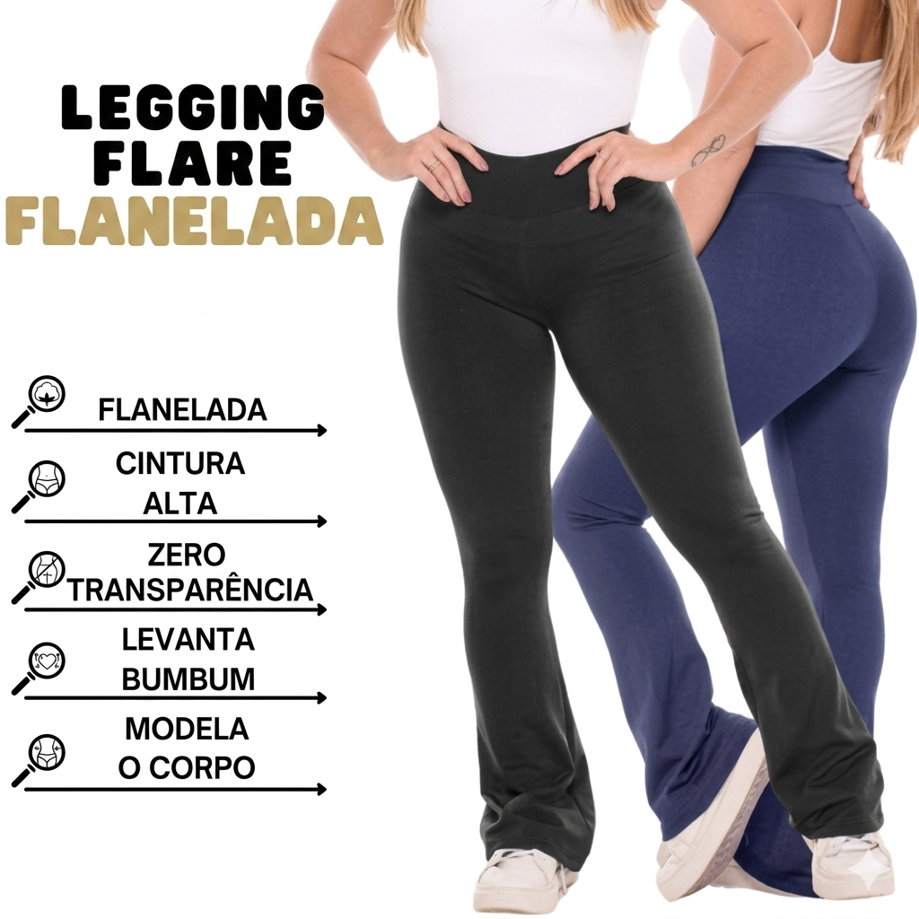 Calça Flare Thermal Shape Zero Transparência