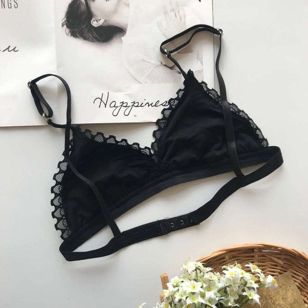 Sutiã Sexy Transparente Bralette Oco