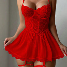 Conjunto Lingerie Garter com Elástico