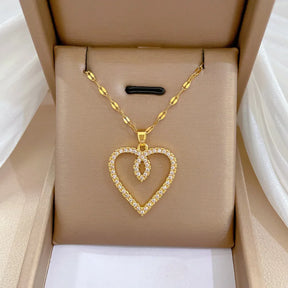 Colar Coração de Zircônia Trendy Love