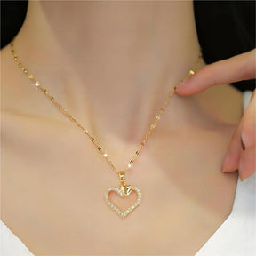 Colar Coração de Zircônia Trendy Love
