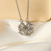 Colar Romântico Trevo de 4 Folhas 2 em 1