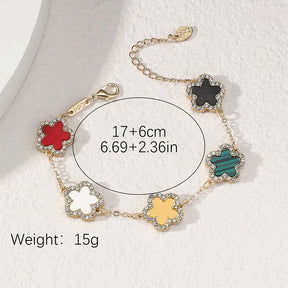 Pulseira Feminina Zircônia Cúbica em Flor