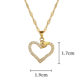 Colar Coração de Zircônia Trendy Love