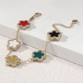 Pulseira Feminina Zircônia Cúbica em Flor