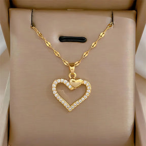 Colar Coração de Zircônia Trendy Love