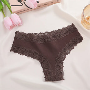 Calcinha Sexy de Algodão Floral 5 Peças