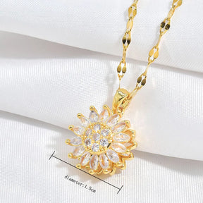 Gargantilha Girassol Criativo Inoxidável