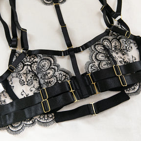 Conjunto Lingerie de Luxo Sexy Romântico