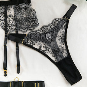 Conjunto Lingerie de Luxo Sexy Romântico