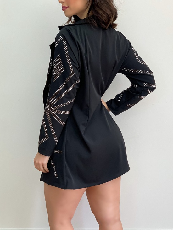 Blazer Alfaiataria Glam Strass Estelar