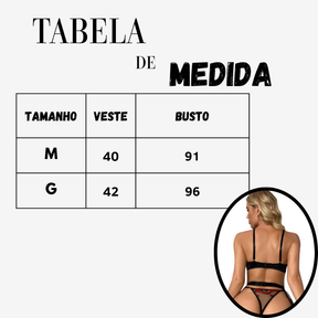 Conjunto Lingerie Sainha Provocante