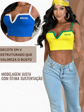 Cropped Decote Perfeito Brasil