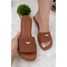 Sandália Rafia Natural Chic Flat