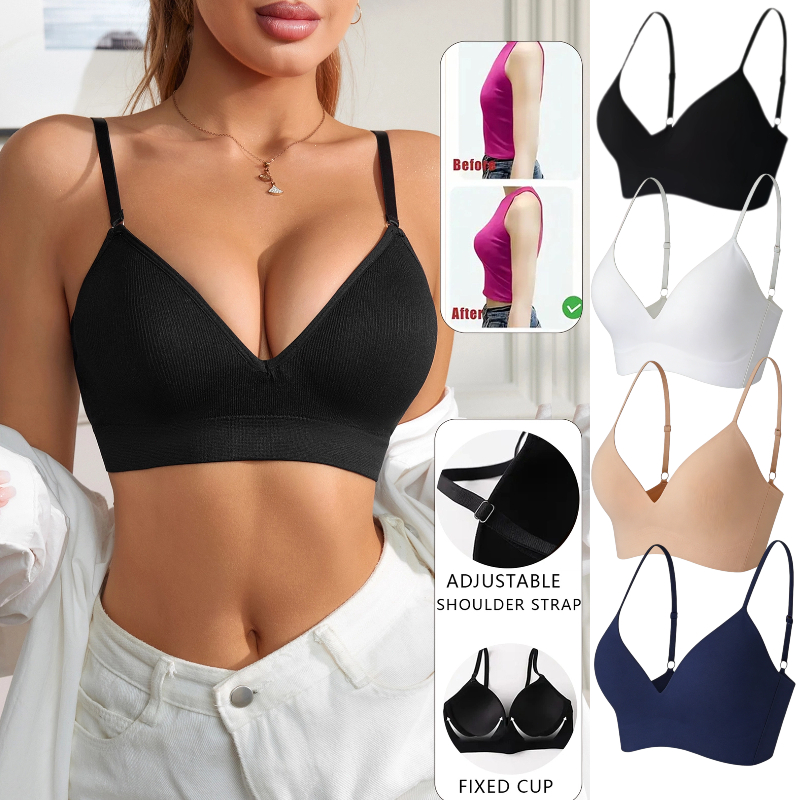 Sutiã Comfort Lift Sem Costura Preto Listrado